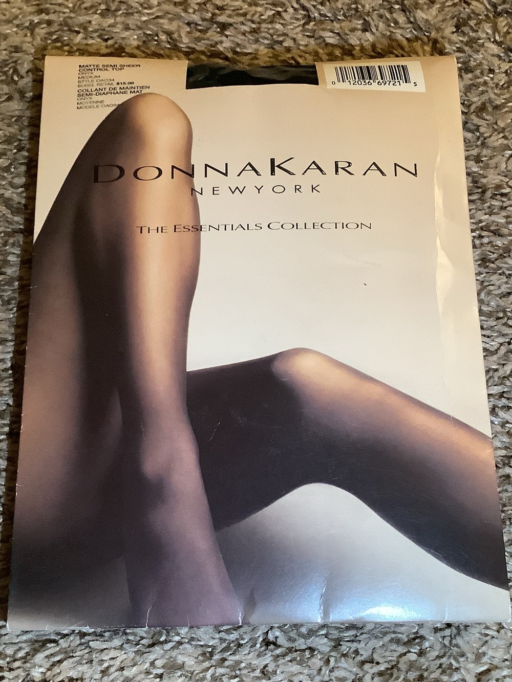 Donna Karan matte semi sheer control top pantyhose, onyx, size: M